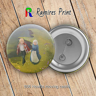 Значок 56 мм Аніме Howl's moving castle 006