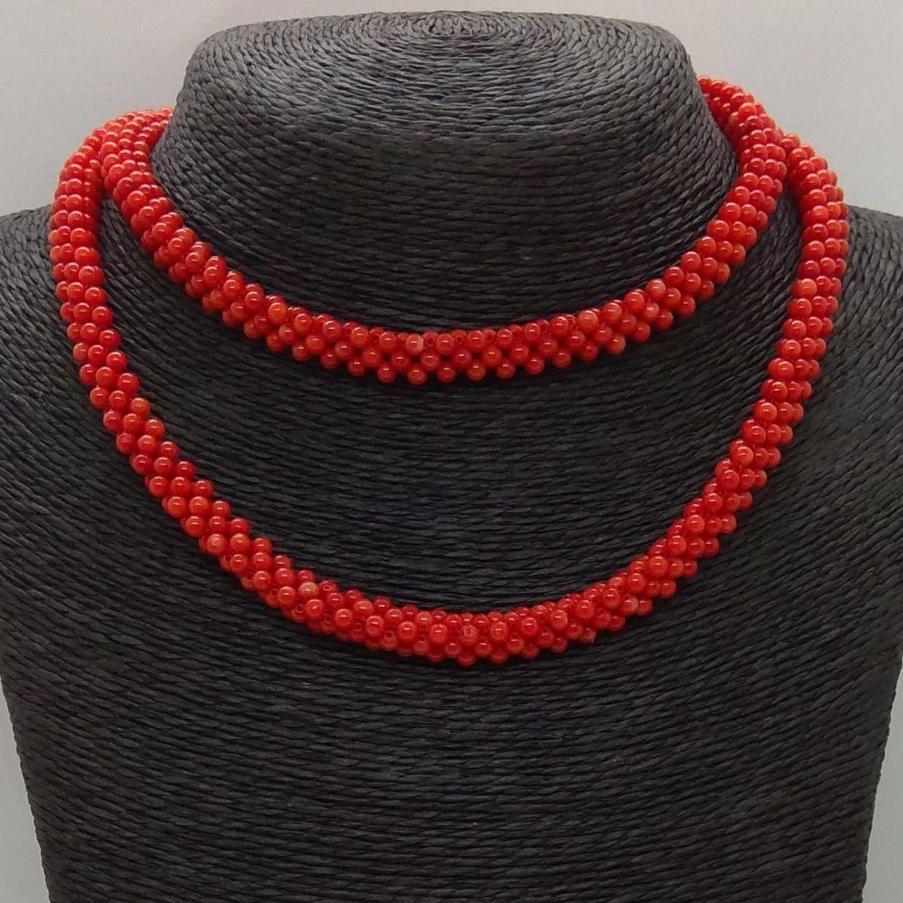 Бусы из натурального коралла длинные L=80 см (ID#1085194035), цена ...