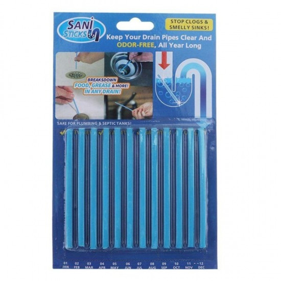 Палички від засмічень раковини і ванни Sani Sticks 12 шт