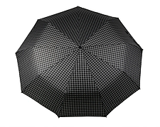 Парасолька складна, автомат, 9 спиць, чорний в клітку, XI-031