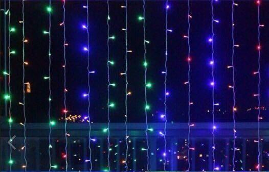 Гірлянда Штора завісу 3х2 м 300 різнокольорова Led