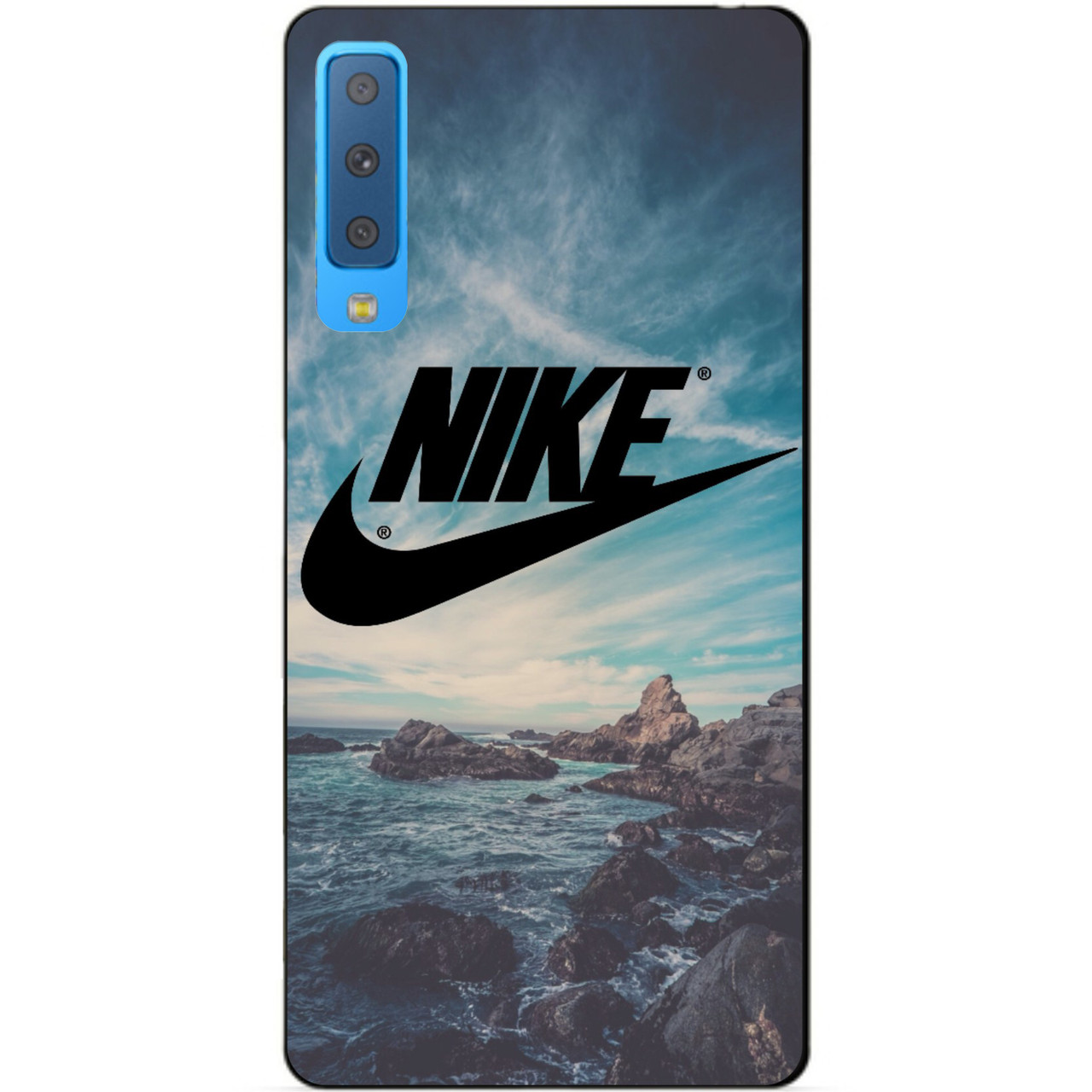 Силіконовий бампер чохол для Samsung A7 2018 Galaxy A750 з малюнком Nike