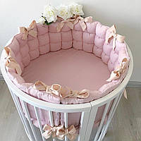 Овальне \ кругле ліжко трансформер на маятнику + 2 цільних матраца