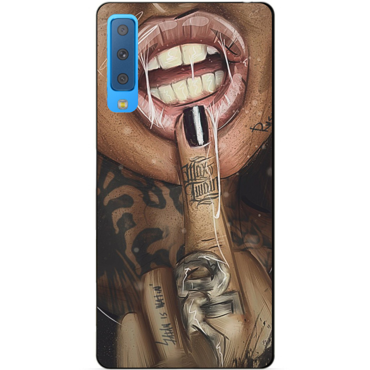Силіконовий бампер чохол для Samsung A7 2018 Galaxy A750 з малюнком Swag