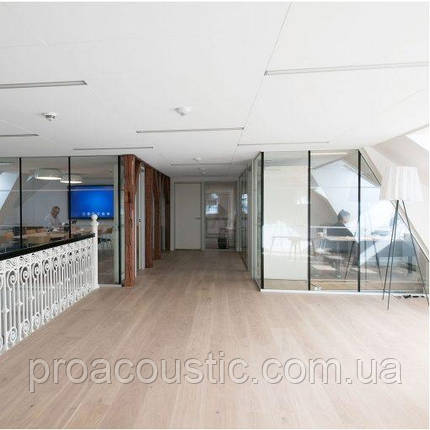 Акустична біла гладка матова плита Rockfon Blanka X 1200x600x22 мм із прихованою системою, фото 1