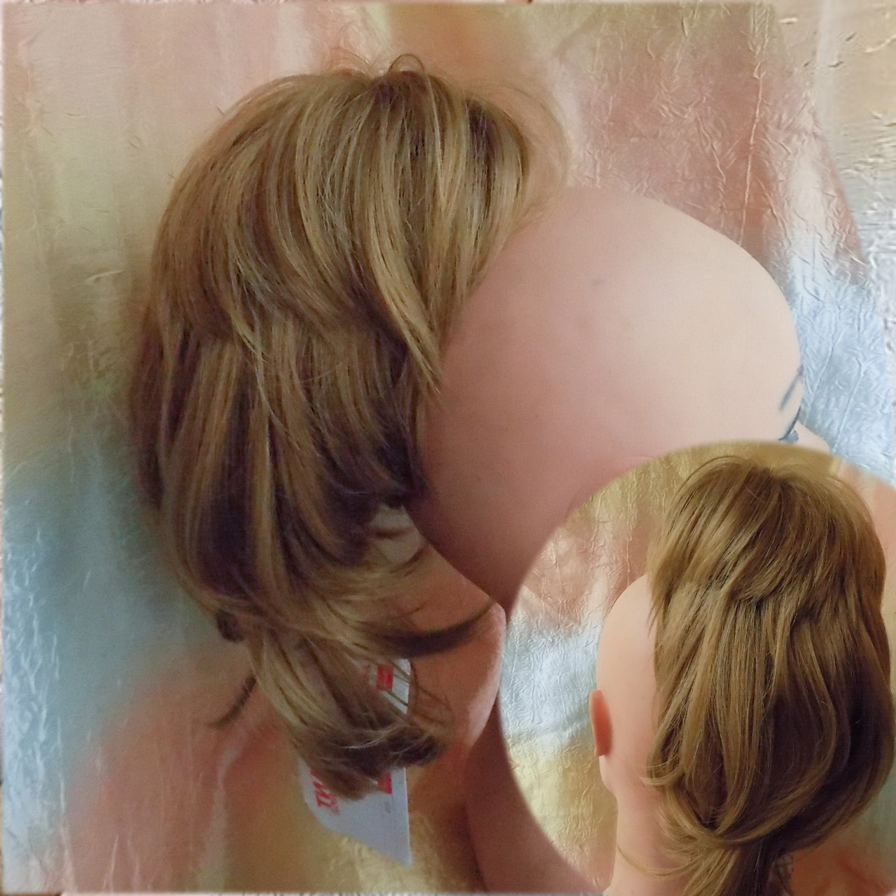 Хвіст шиньон каскад на крабі пісочний L22A- 15, фото 1