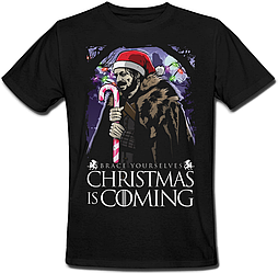 Футболка новорічна Game Of Thrones - Brace Yourselves Christmas Is Coming (чорна)