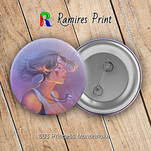 Значок 56 мм Princess Mononnoke 003