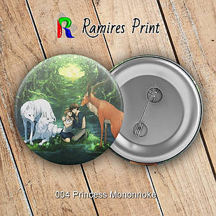 Значок 32 мм Princess Mononnoke 004