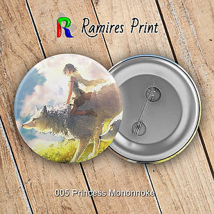 Значок 32 мм Princess Mononnoke 005