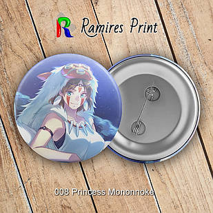 Значок 56 мм Princess Mononnoke 008