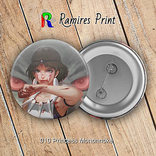 Значок 56 мм Princess Mononnoke 010
