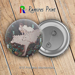 Значок 32 мм Princess Mononnoke 012