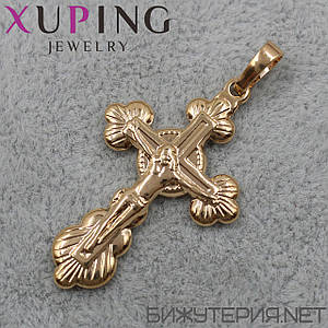 Хрестик фірми Xuping з розп'яття золотої медичне золото розмір 36 х 23 мм