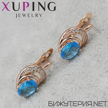 Серьги Xuping медичне золото 18K Gold - 1031488821, фото 2