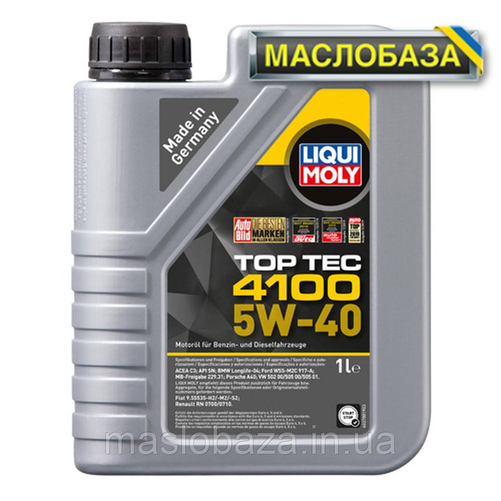 Liqui Moly Синтетическое моторное масло - Top Tec 4100 SAE 5W-40 1 л.