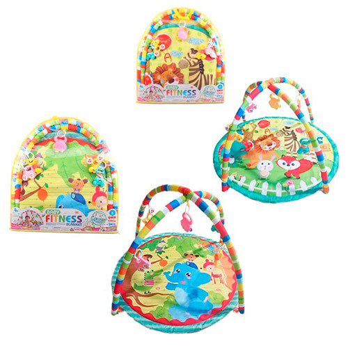 Килимок розвивальний для немовляти 550-21-22 круглий з яскравим дизайном, фото 1