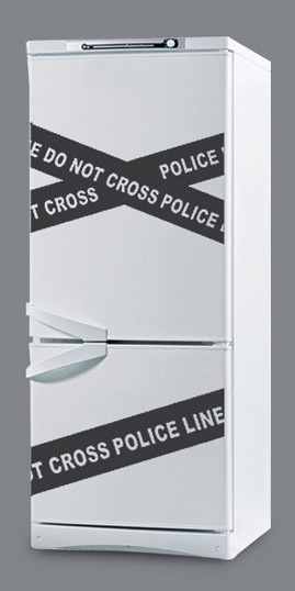 Наклейка для кухні на холодильник "Dont cross"