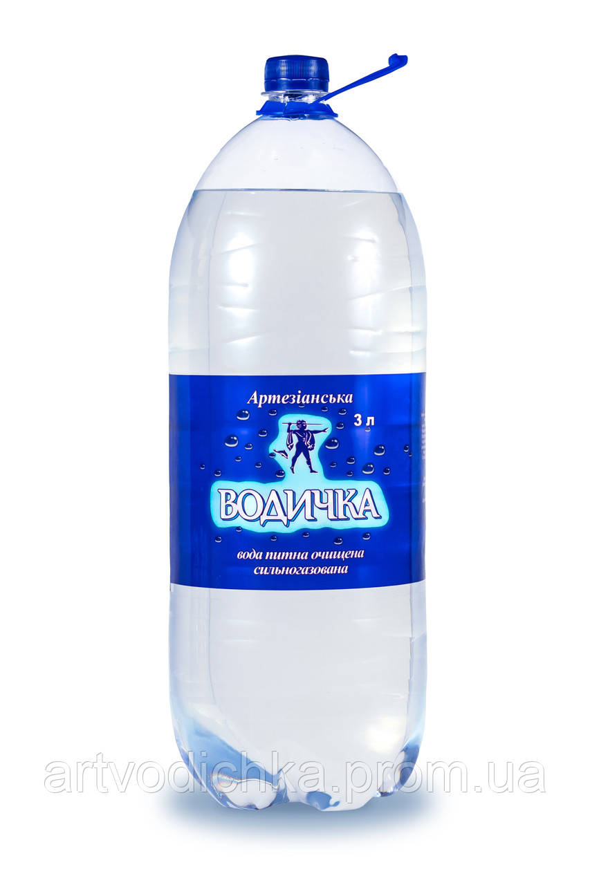 Вода "Водичка"3,0 л, артезіанська, сильногазована