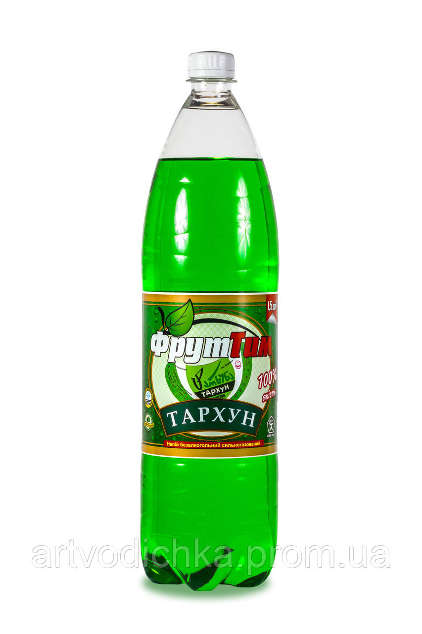 Напій безалкогольний сильногазований "ФрутТим" Тархун 1,5 л, на основі артезіанської води