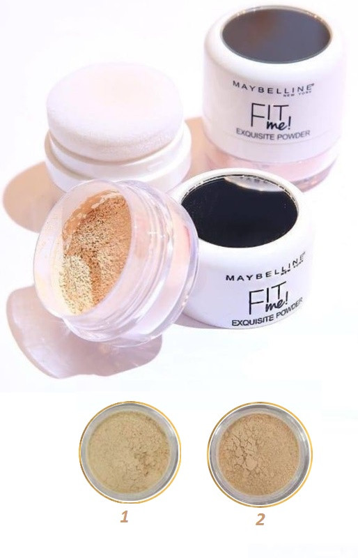 Пудра розсипчаста Maybelline Fit me Exquisite Powder (ПАЛІТРА 2 шт №01,02) | 0360