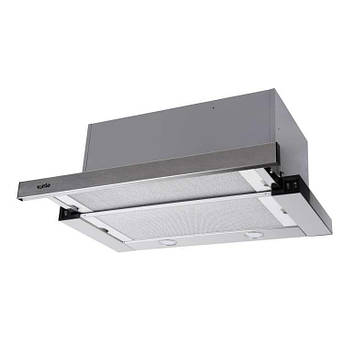 Висувна телескопічна витяжка неіржавка VENTOLUX GARDA 60 INOX (1300) SMD LED, фото 2