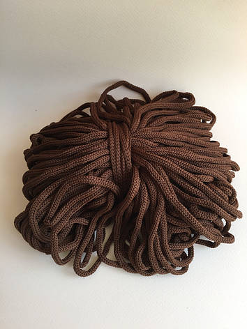 Шнур коричневий декоративний 4 5 мм діаметр для килимів, фото 2