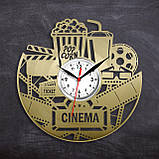 Годинник кіно Золотий годинник Cinema годинник Годинник із касетною стрічкою Годинника з попкорном Стаканчик Кока Колой Ціферблат, фото 2