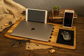 Органайзер з натурального дерева Деск для ноутбука оригінальний корисний незвичайний подарунок