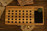 Органайзер з натурального дерева Деск для ноутбука оригінальний корисний незвичайний подарунок, фото 4