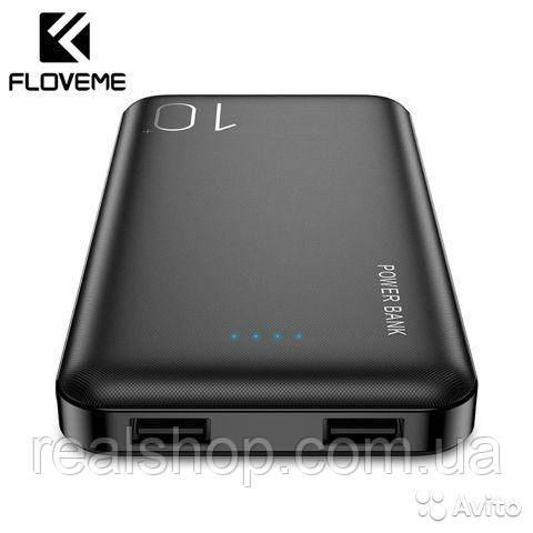 Зовнішній акумулятор Floveme 10000 mAh 2xUSB power bank УМБ Чорний