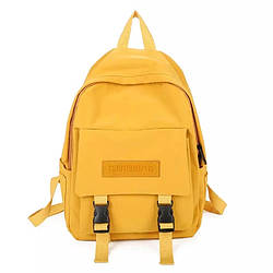 Рюкзак для дівчинки підлітка однотонний жовтий водовідштовхувальний Rassonet (AV225).