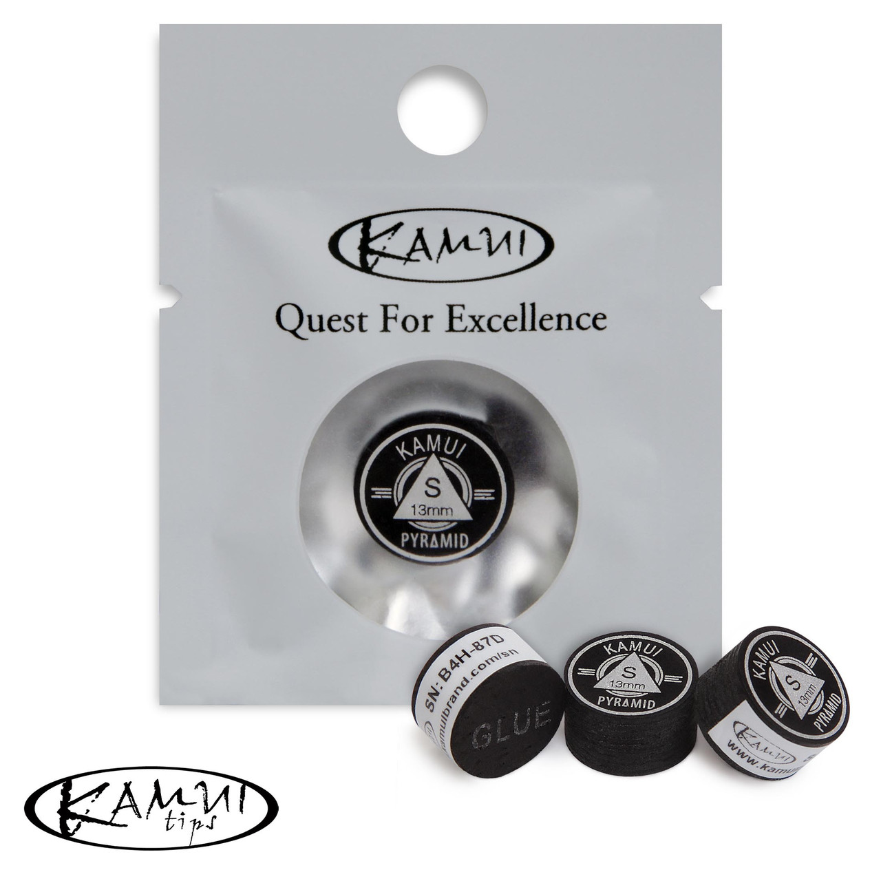 Наклейка для кия Kamui Pyramid Black D13мм Soft 1шт