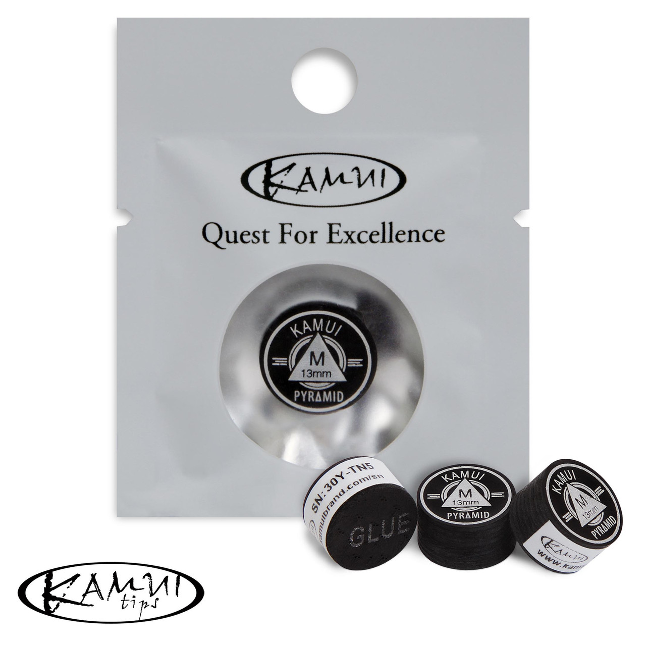 Наклейка для кия Kamui Pyramid Black 13мм Medium 1шт