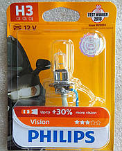 Лампа галогенова Philips Vision H3 + 30% 12v