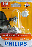 Лампа галогенова Philips Vision H4 + 30% 12v