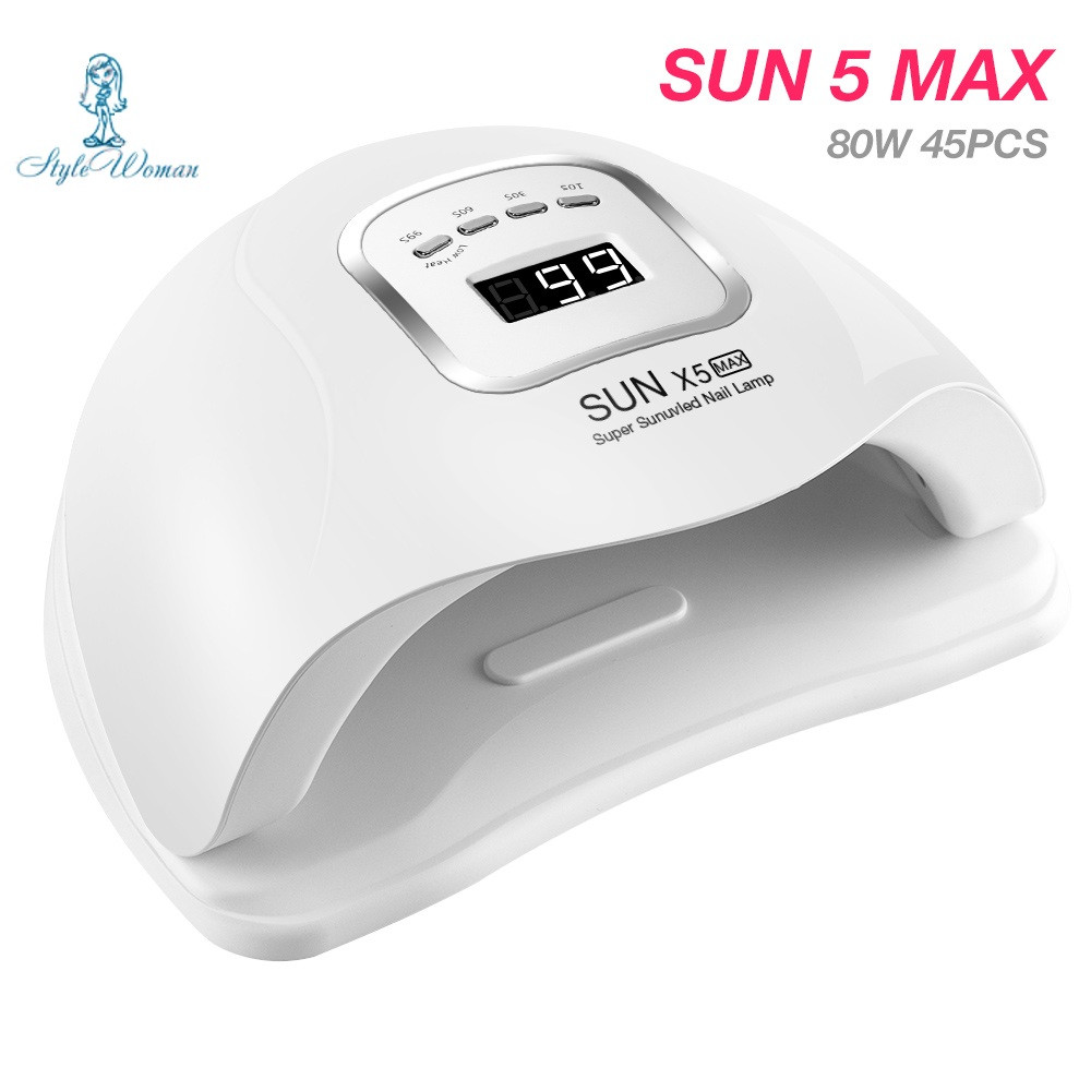 UV LED лампа для сушки ногтей SUN 5X Max 80вт 45 диодов - фото 1 - id-p1085460161