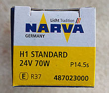 Лампа галогенова Narva H1 24v 70w