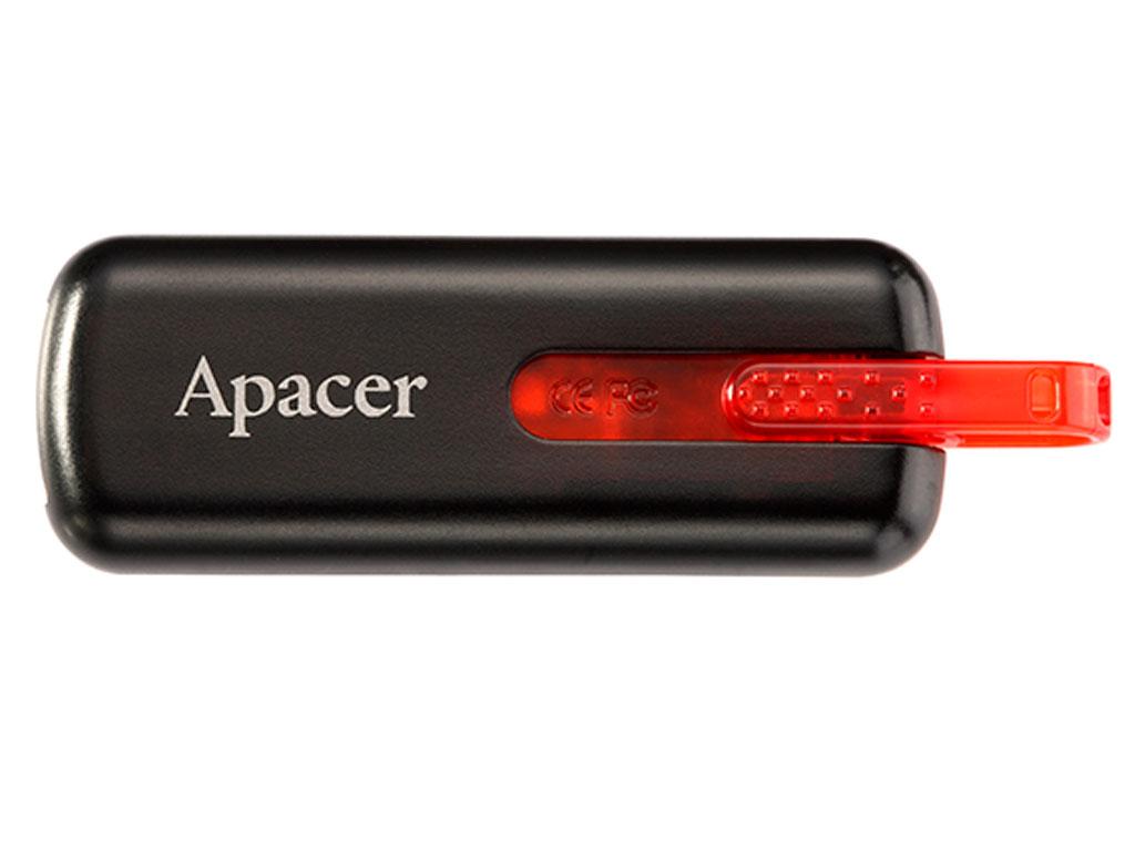 USB флеш накопичувач Apacer 64GB AH326 Black RP USB2.0 (AP64GAH326B-1)