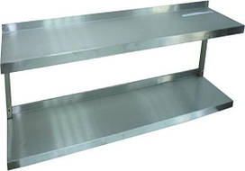 Полиця 2-рівнева 1000 (1200 мм) В НАЛИЧІ з неіржавкої сталі