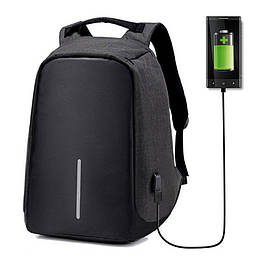 Рюкзак travel bag протикрадій Bobby чорний + USB порт і вихід для навушників