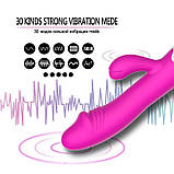 Подвійний фаллоімітатор вібратор для жінок Кролик вібратор для клітора Великий жіночий вібратор ділдо фалос, фото 5