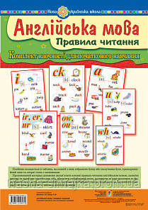 Англійська мова. Правила читання. Комплект наочності для початкового навчання. НУШ. (Богодан), фото 1