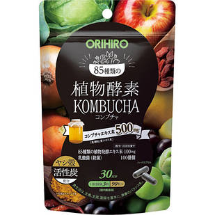 Orihiro Plant Enzyme Kombucha 85 ферментованих рослин, 90 таблеток на 30 днів