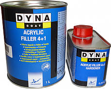 Грунт автомобільний Dyna Coat Acrylic Filler 4+1 сірий 1л + затверджувач 0,25 л