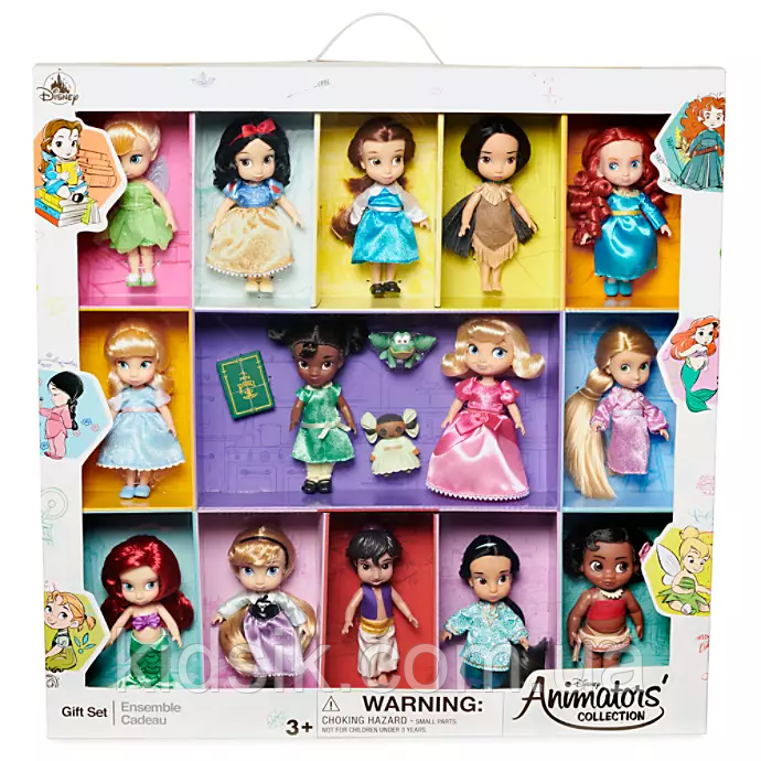 Подарунковий набір ляльок принцеси Дісней міні-аніматори Disney Animators' Collection Mini