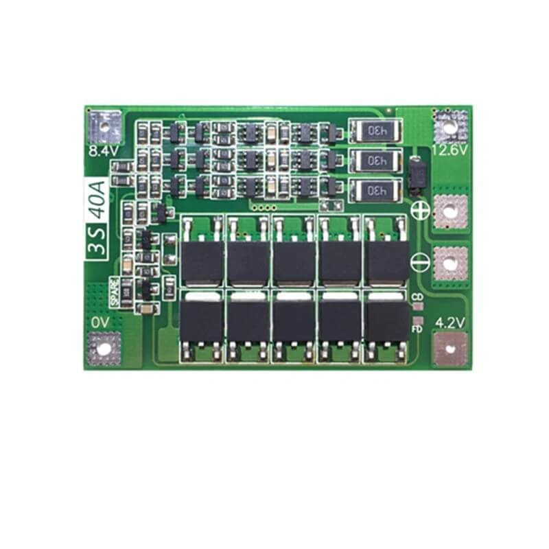 BMS 3S 40A 12,6В Контроллер заряда разряда Li-ion батарей, балансировка