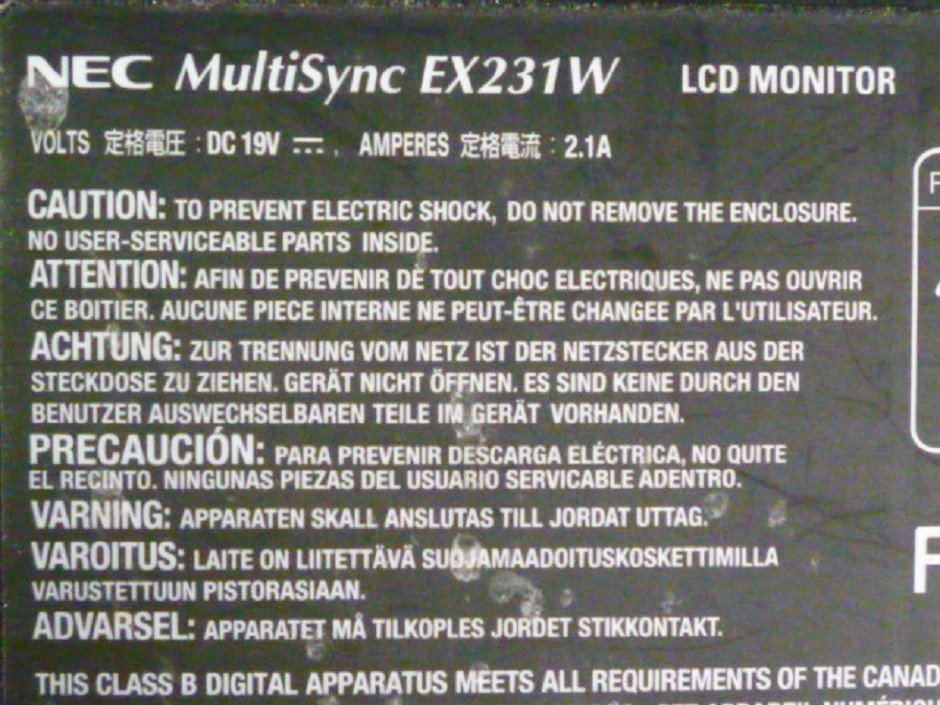 Плати від LED монітора NEC MultiSync EX231W
