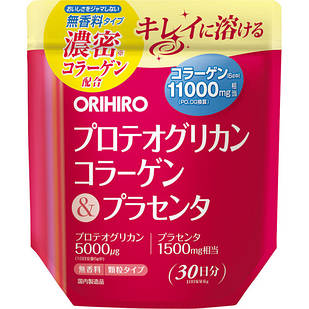 Orihiro Щільний колаген, протеоглікан, плацента, 180 г на 30 днів. До 01/2027