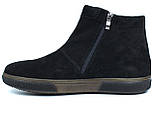 Зимові замшеві чорні черевики уггі на хутрі чоловіче взуття Rosso Avangard Y-G Black Vel, фото 3